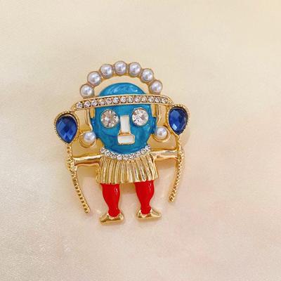Indian Tribal Chieftain Brooch Fashion Exotic Retro Personalized Pin Female Corsage Accessories