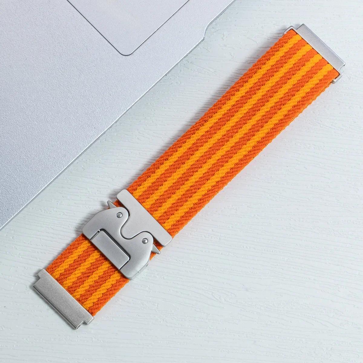 

Универсальный 22 мм нейлоновый плетеный эластичный ремешок для Huawei Watch GT4 5 Pro 46 мм спортивный ремешок для HUAWEI GT5 Amazfit Balance GTR 4/3 47 мм браслет Universal 22mm width оранжевый