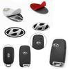 For Hyundai Creta Santa Kona Genesis Equus Coupe Elantra Car Logo Remote Control Key Badge Sticker Auto Emblem Decal Accessories XX42