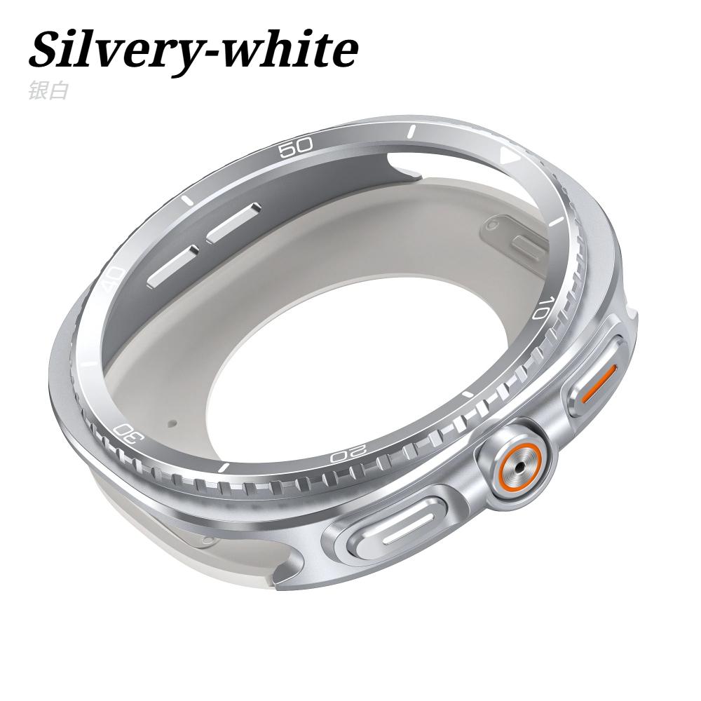 Schutzhülle aus Aluminiumlegierung für Samsung Galaxy Watch 8, Metallgehäuse, Zubehör, Hartrahmen, Metall-Schutzstoßstange für Samsung Galaxy Watch 8 (44 mm, 40 mm)