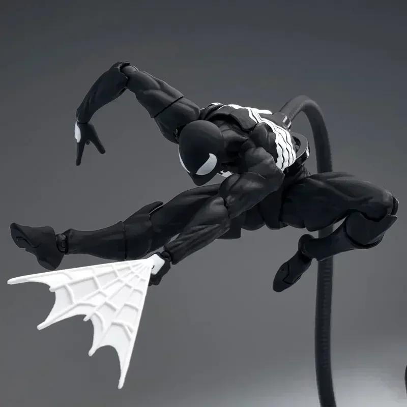In Stock New Mess Toys The Black Neighbor Symbiotic Spider-Man Venom Suit Joint Action Figures Ornaments Boy Gift Poseable Articulated Scale Detailed