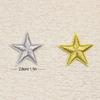 10Pcs Golden Silver Star Embroidered Patch Repairh Stick Clothes Badge Crafts Patches Costume Accessories