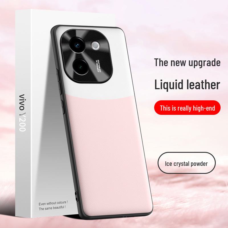 Vivo Y200 Liquid Leather Case: Anti-Fall and Anti-Fouling Protective Cover