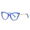 Purple Frame Cat Eye Minus Sight Nearsighted Glasses For Women Spring Hinge Student Short-Sight Eyewear 0 -0.5 -0.75 To -6.0