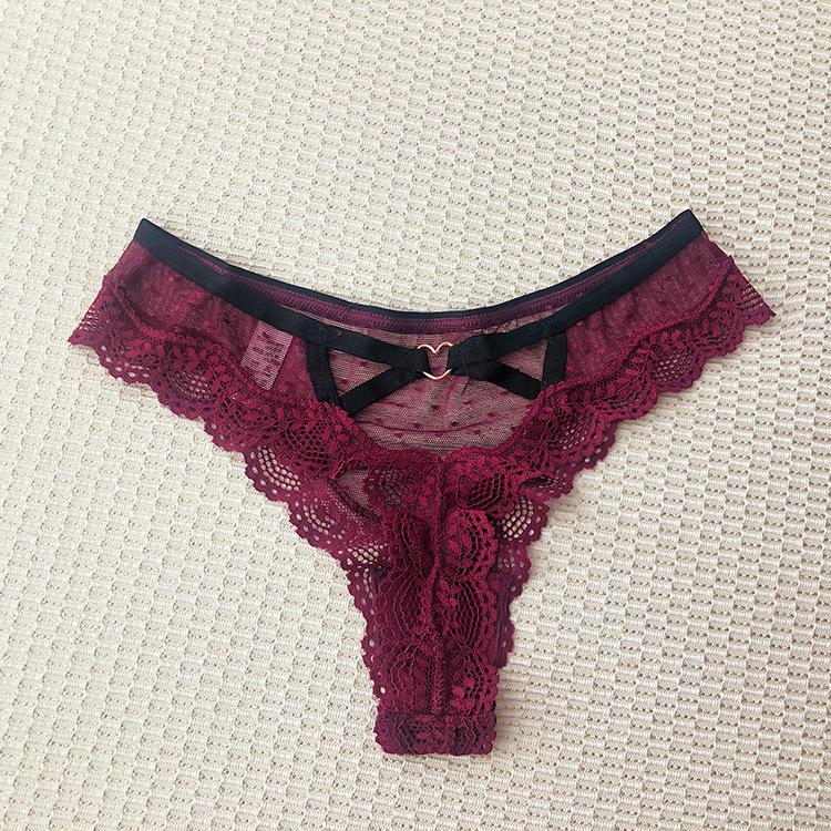 Vrouwen Sexy Holle Slipjes Kant Laag Uitgesneden Verleiding G-String Ademend Ondergoed Comfort String Borduurwerk Slipjes Intiem