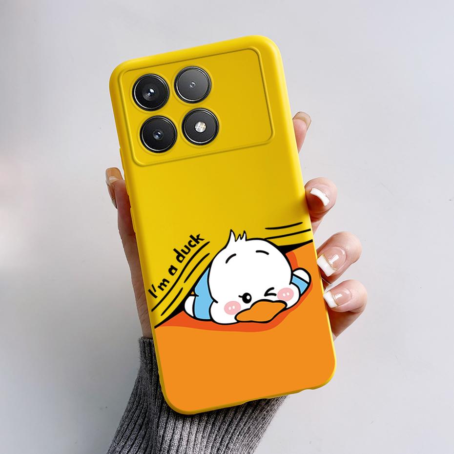 For Xiaomi POCO F6 Pro Case Cute Bear Cartoon Frog Silicone Soft Rubber Camera Protector Case POCO F6 Pro Case POCO F6 Pro Cover