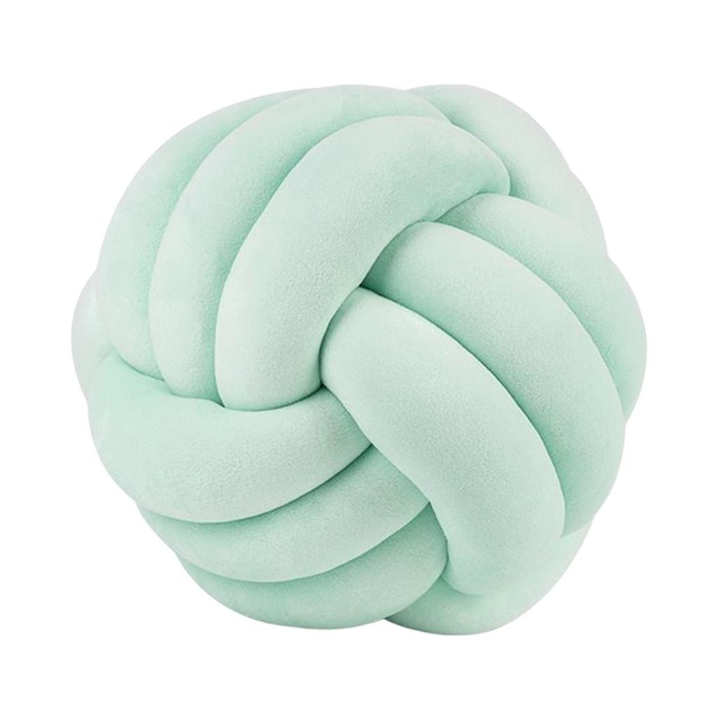 Coussin Boule de Nœuds Rond Oreiller Nœud Rond Oreillers Boule de Nœuds Douce Rond Tissé à la Main pour Chambre à Coucher Canapé 8,66 Pouces