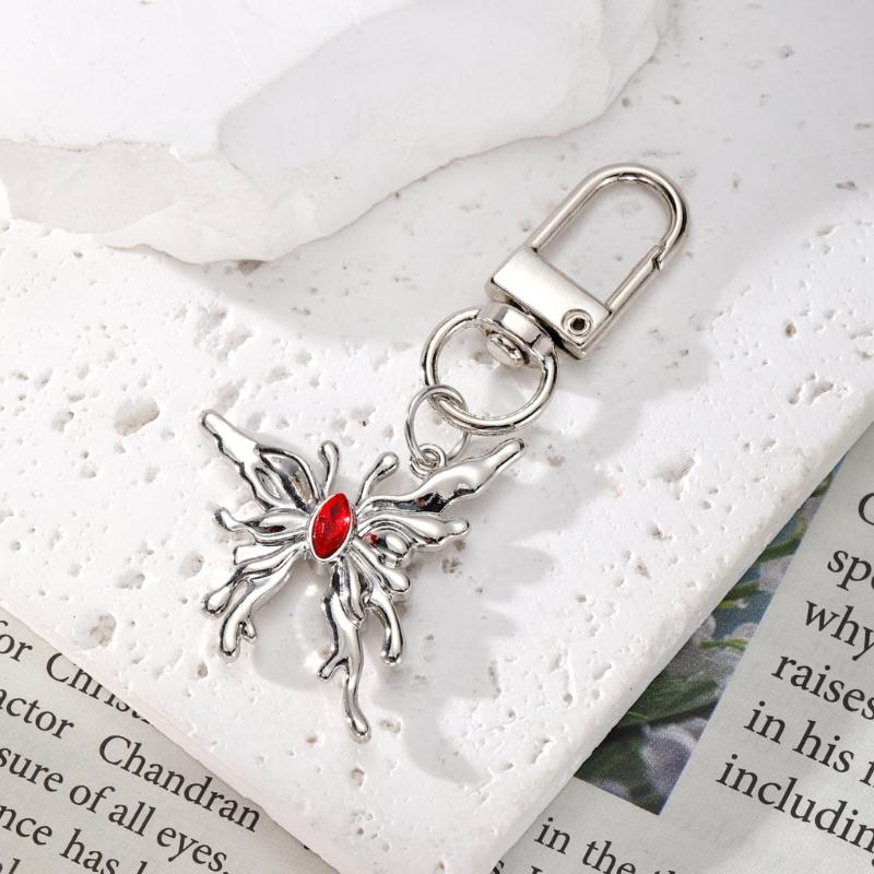 Resin Butterfly Key Holder Delicate Keychain Stylish and Portable Keyring Fashion Ornament Unique Bag Charm for Women