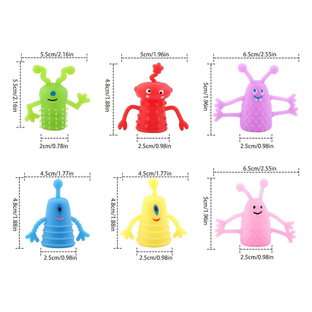 1/10 Pcs Finger Puppets Toys Funny Colorful Monster Stretchy Soft Rubber Finger Doll Toys for Children's Party Favors