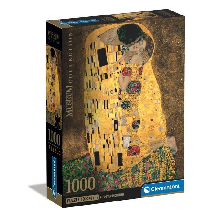 Puzzle 1000 Pièces + Poster : Le Baiser, Klimt
