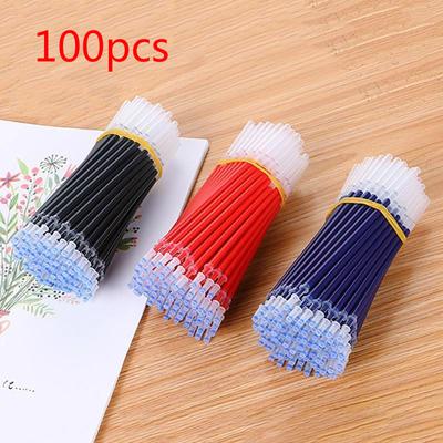 100 stuks/zak Gelpen Vulling Kantoor Handtekening Rood Blauw Zwart Inkt Vulling Kantoor School Schrijfwaren Student Pen