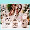 Charming European Style Snowman Figurine For Christmas Festive Window Decor
