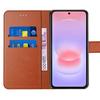 Coque pour Samsung Galaxy A37 5G, Protection Rabat Cuir Synthétique Antichoc Anti-Rayures Marron