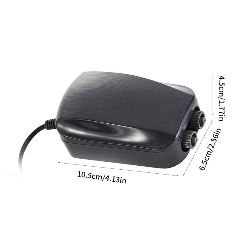 Low Noise Oxygen Pump For Aquarium 2.5W Energy Efficient Aerator With Small Size Great For FishTank Water Maintenance