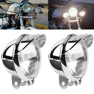 Motorrad Vorne Zusatzscheinwerfer Schwarz Chrom GN 125 Seitenlicht Zubehör Externer Scheinwerfer CM 125 Seiten