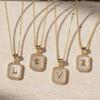 Gold-Plated Copper Shell 26 English Letters Pendant Necklace for Women - Niche Fashion Jewelry