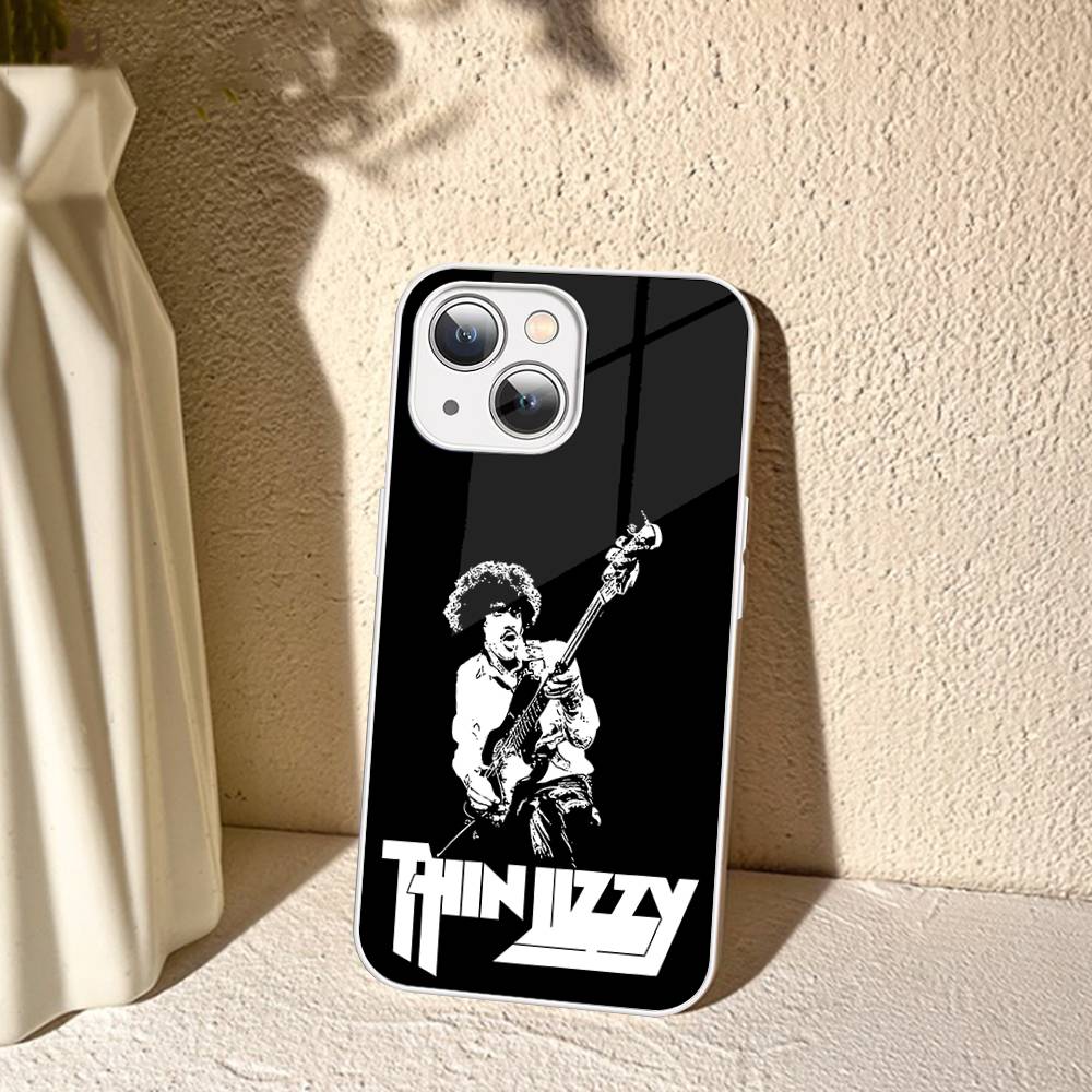 Rock Band T-Thin LizzyS For IPhone 14 13 12 Mini 11 Pro XS Max X XR 14 Plus Tempered Glass Cover