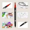 48pcs Professional Dual Tip Marker Pens, Quick Dry, No Bleed, Waterproof Ink