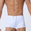 European and American Men's Boxer Swim Trunks with Front Pocket Simple and Stylish Drawstring Boy Shorts Swimming Shorts