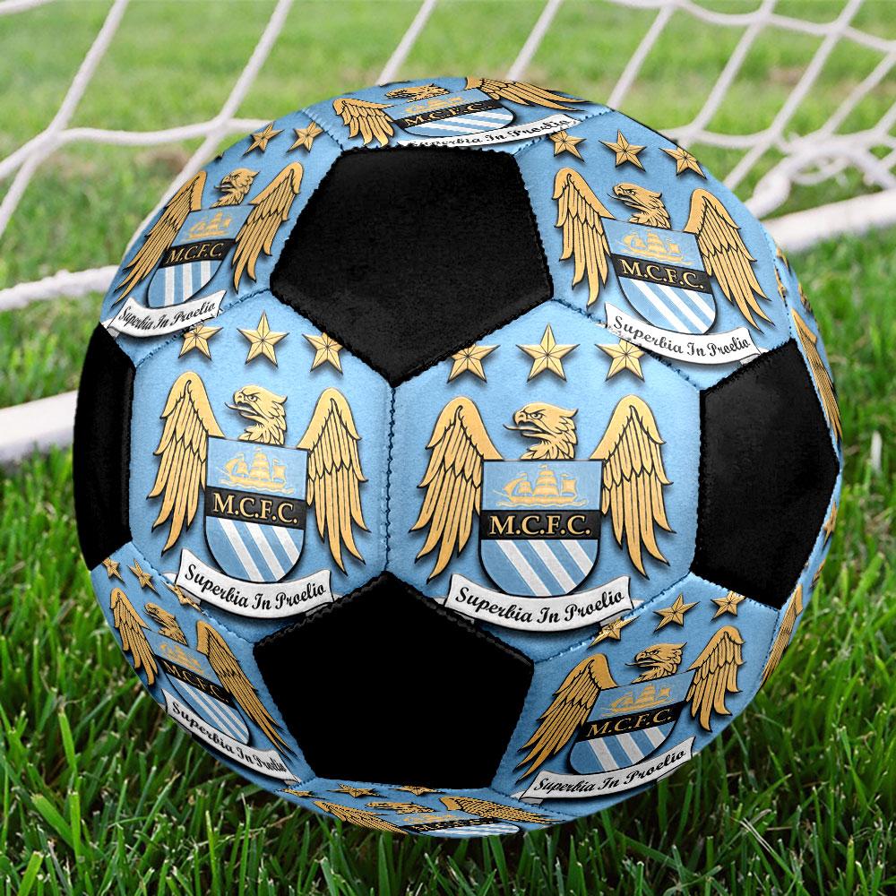 1pc Manchester City Football Club Soccer Ball Size 5 Indoor Soccer Ball Fashion Colorful Backyard Game - Great For Sports Fans Gift HE44