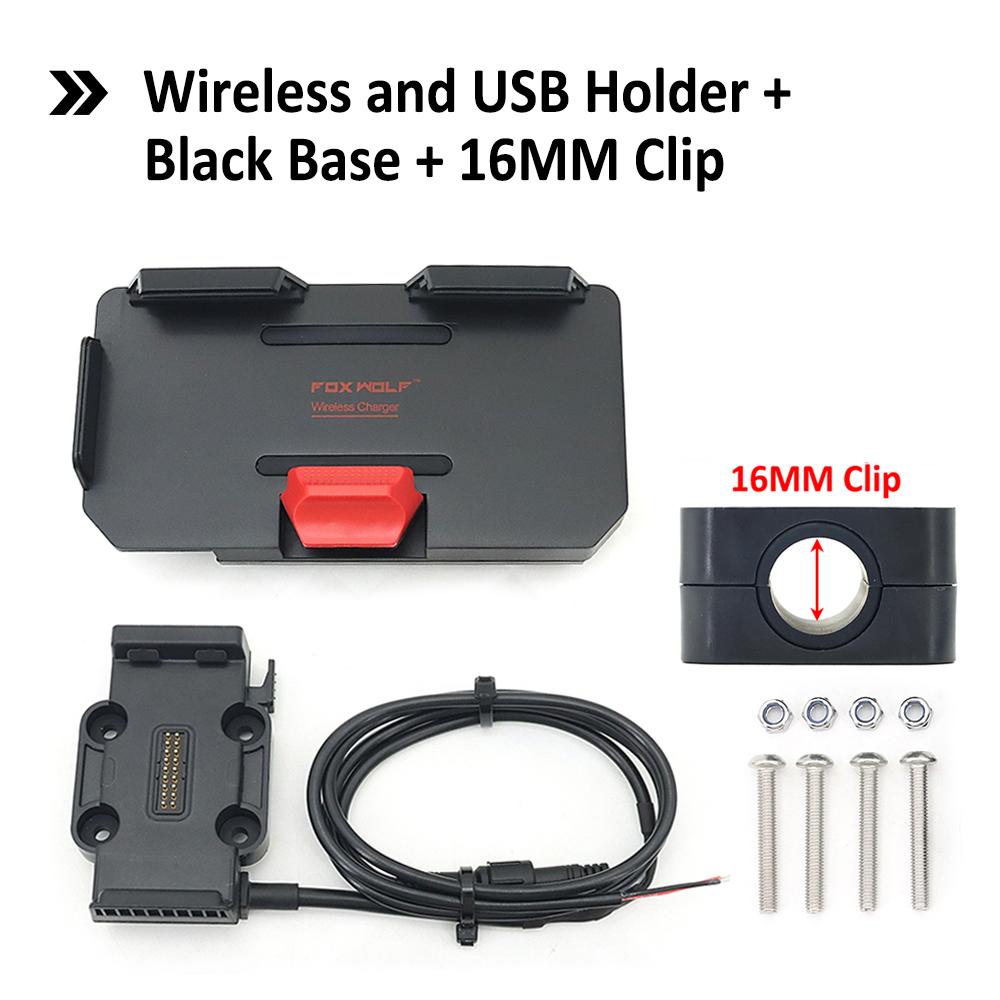 Pentru Încărcare Wireless Toate Motocicletele Suport Telefon Navigație Bază 12mm 16mm 22mm Ghidon Roll Bar R1250GS CRF1100L F900XR R18