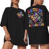 Autism Awareness Shirt Women Autism Mom Tshirt Accept Understand Love Tee Oversized Graphic Short Sleeve Tops