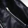 BITCED Spring/Autumn Short-Length Leather Jacket for Women Slim-Fit Collared Biker Jacket with Diagonal Zipper