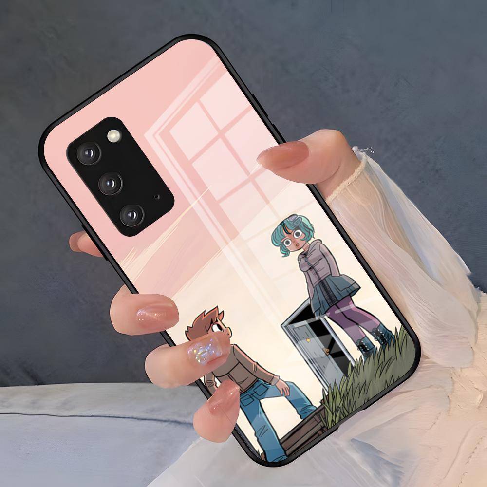 

S-Scott Pilgrim Phone Case For Samsung A25 A13 A33 5G A54 A36 A35 A56 A52 A14 Shockproof Glass Cover Samsung A14