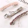 Light luxury crystal hairpin, high-end headgear, flash diamond edge clip, handmade jewelry, hair accessories.