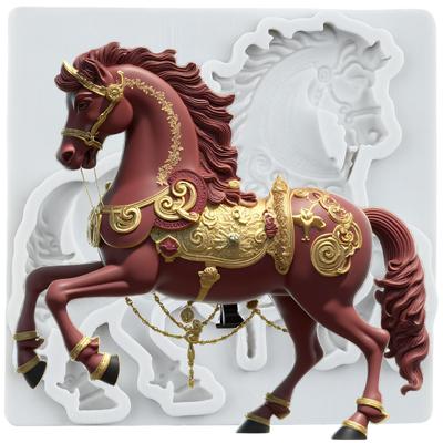 Pferd Silikonform Galoppierendes Pferd Fondantformen Kuchen Dekorationswerkzeuge Cupcake Topper Süßigkeiten Harz Ton Schokolade Gumpaste Form