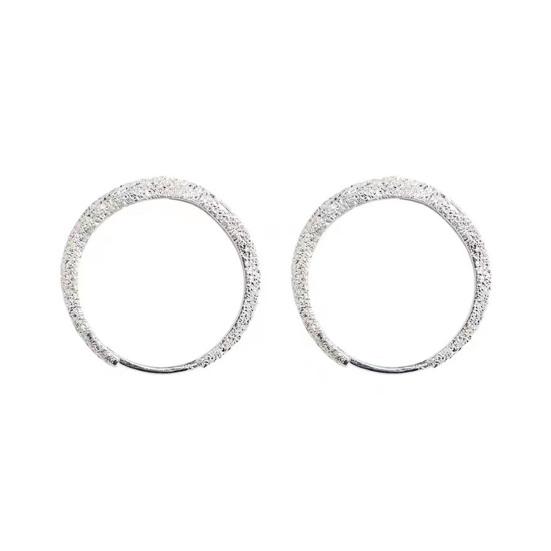 

1 пара женских сережек-хаги с мерцающей поверхностью, геометрические легкие маленькие серьги для свиданий, выпускных вечеринок серебряный