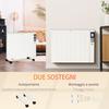Electric Heater of 1000/2000W with Timer and Heat Settings for Rooms max 15 m², 75x31x66.5 cm, White