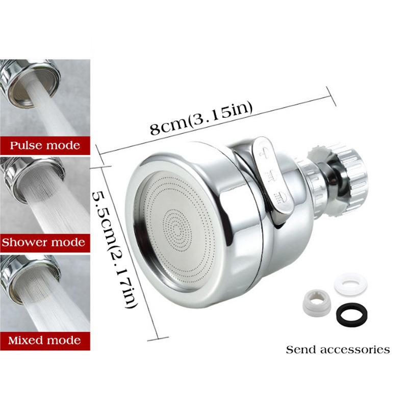 2/3 Modes Sink Faucet Extender 360 Degree Rotating Filter Extension Tube Water-Saving Pressurized Extender for Bathroom Kitchen