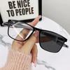 Men's Sun-Shading Photochromic Reading Glasses with HD Anti-Blue Light, Large Frame Sports Business Sunglasses