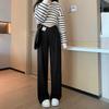 Maternity Wide-leg Pants Autumn and Winter Loose Straight Maternity Pants Winter Thickened Thermal Casual Pants