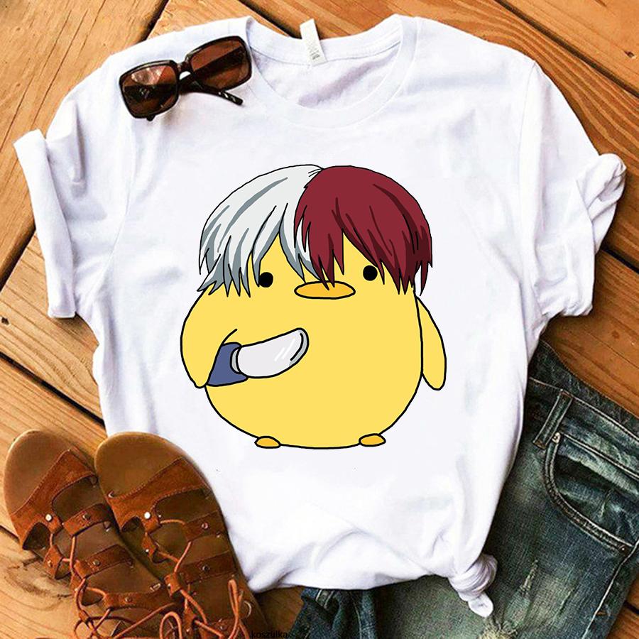 2026 New Funny Anime My Hero Academia Goth Print Unisex Soft Tshirt Basics Ocollar White Shirt Short Sleeve Tshirts Drop Ship