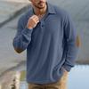 Men's  Casual Outdoor Lapel Corduroy Pullover Long-sleeved Top