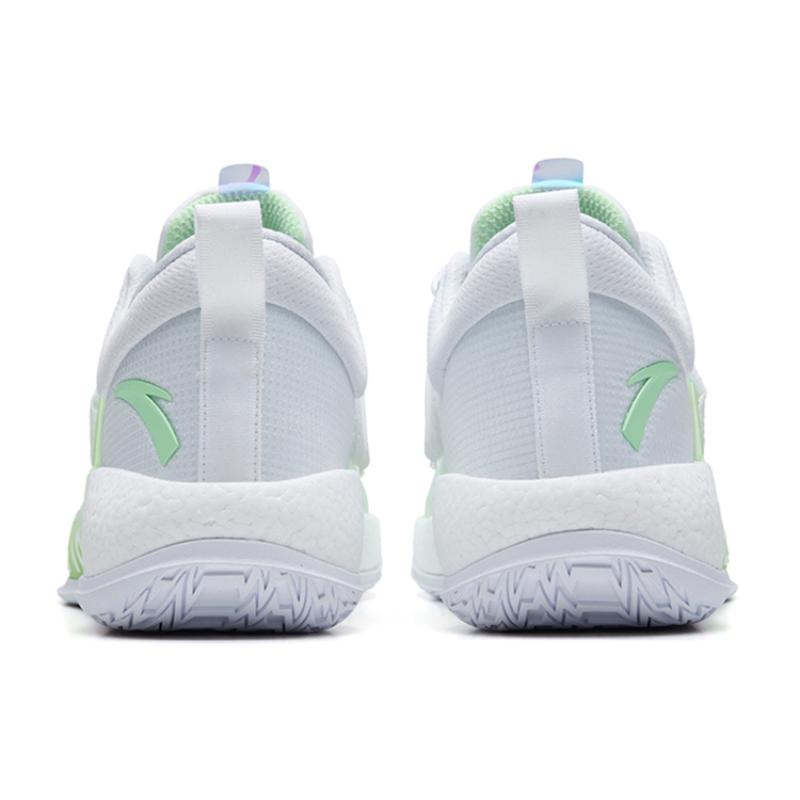 Anta Hengsao4 Cushioning Anti-Slip Wear-Resistant Breathable Lightweight Rebound Low-Top Basketball Shoes White Green Sneakers 112231608-1