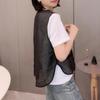 New Chinese Style Vest Top Women's Thin Summer Round Neck Short Vest Jacket