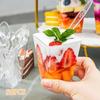 50Pcs Dessert Cups 150ML Dessert Square Cups Washable Parfait Appetizer Cup Dessert Cup Bowl Plastic Dessert Cup For Christmas