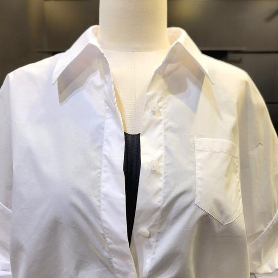 Sisley Loose Fit Shirt with Banded Hem SAWSF6431-1
