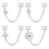Vintage Butterfly Flowers Star Moon Chain Tassel Italian Charm Link Fit 9mm Stainless Steel Bracelet Women Men DIY Making Gift