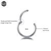 1/5PCS Titanium Segment Nose Rings Gold Color Body Clips Hoop For Women Men Conch Helix Cartilage Rook Earring Piercings Jewelry