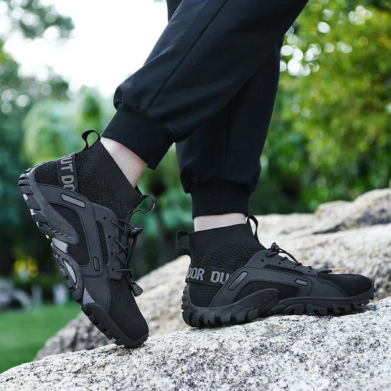 Men Women Summer Sneakers Breathable Comfortable Mesh New Outdoor Mountaineering Leisure Travel Breathable Material for Hot Summer Days