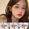 Oval Shaped Nearsighted Glasses for Women Small Frame Myopia Eye Glasses Take Photos Atmosphere Decorative Eyewear