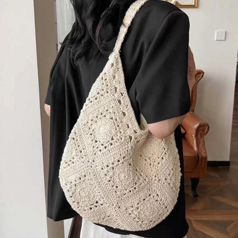 Trendy Messenger Handmade Bag Commuter Versatile Portable Cotton Thread Weaving