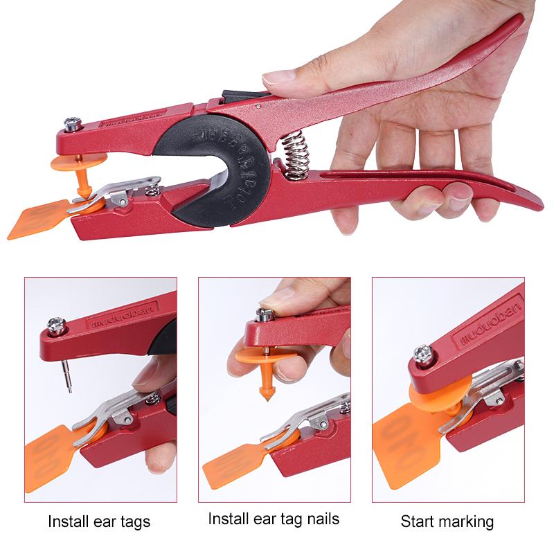 100Pcs Cow Ear Tag/Ear Tag Plier/Unloading Plier Copper Head With Number No.1-100  TPU Ear Tag Label Digital Sign Cow Sheep