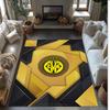 Villarreal FC Soccer Football Pattern Soft Area Rug Non Slip Indoor Floor Carpet Sports Decor Mat for Bedroom