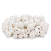 100 τεμάχια Pearl White Βαμμένες Ξύλινες Χάντρες Spacer Jewelry Κατασκευή 8mm