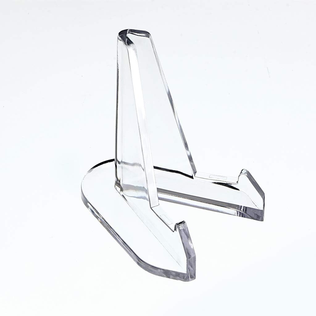 10pcs Crystal Clear Acrylic Display Rack Small Size Light Weight Stand For Commemorative Holder